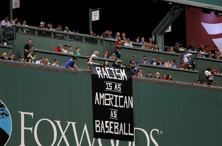 ‘Racism Is as American as Baseball’ Banner Unfurled at Fenway Park